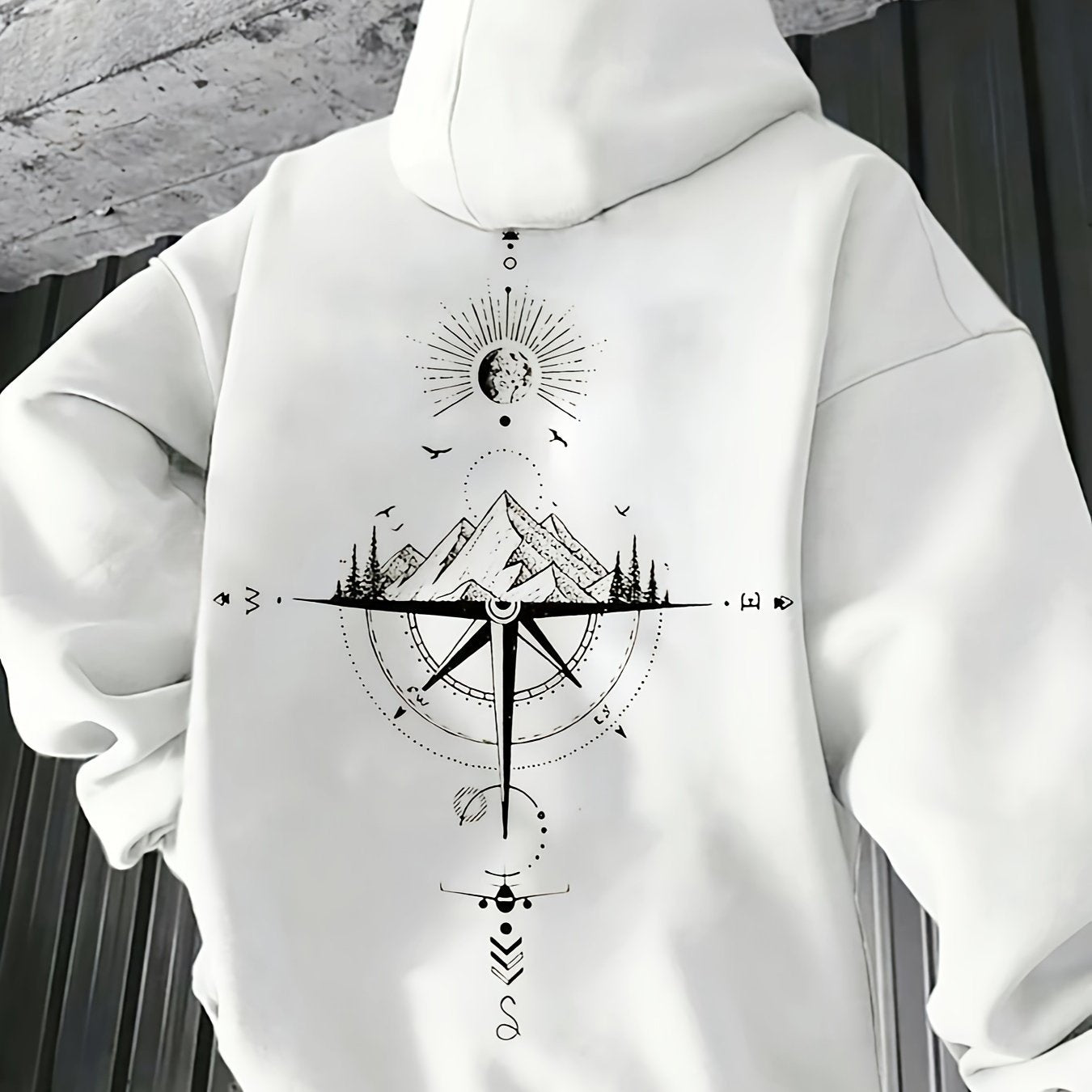 Sudadera con Capucha y Estampado de Galaxia