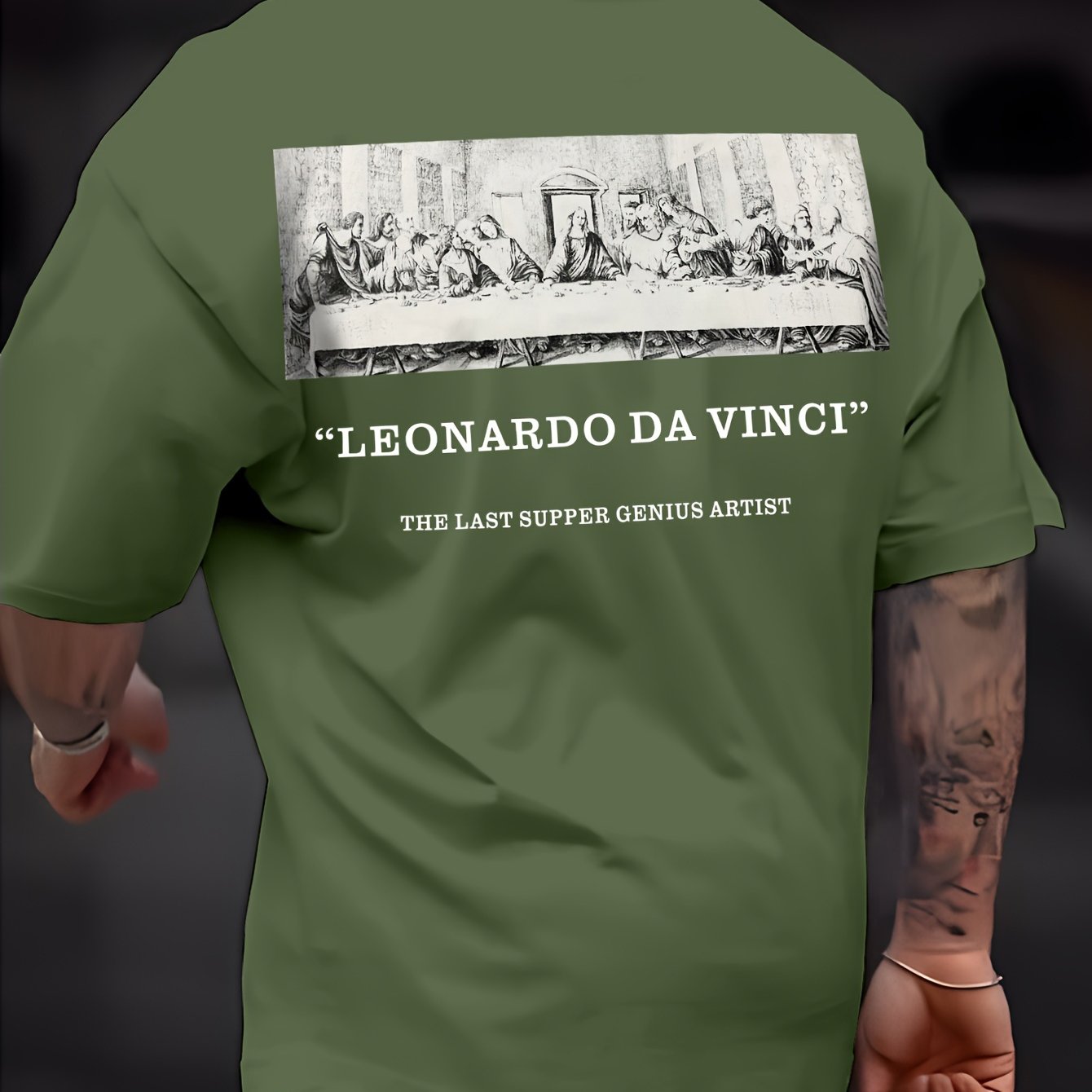 Camiseta gráfica "La Última Cena de Da Vinci"