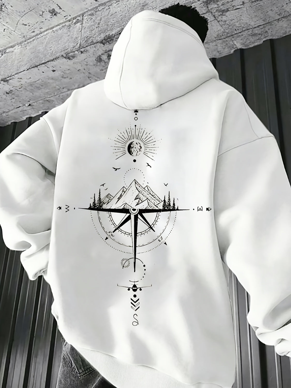 Sudadera con Capucha y Estampado de Galaxia