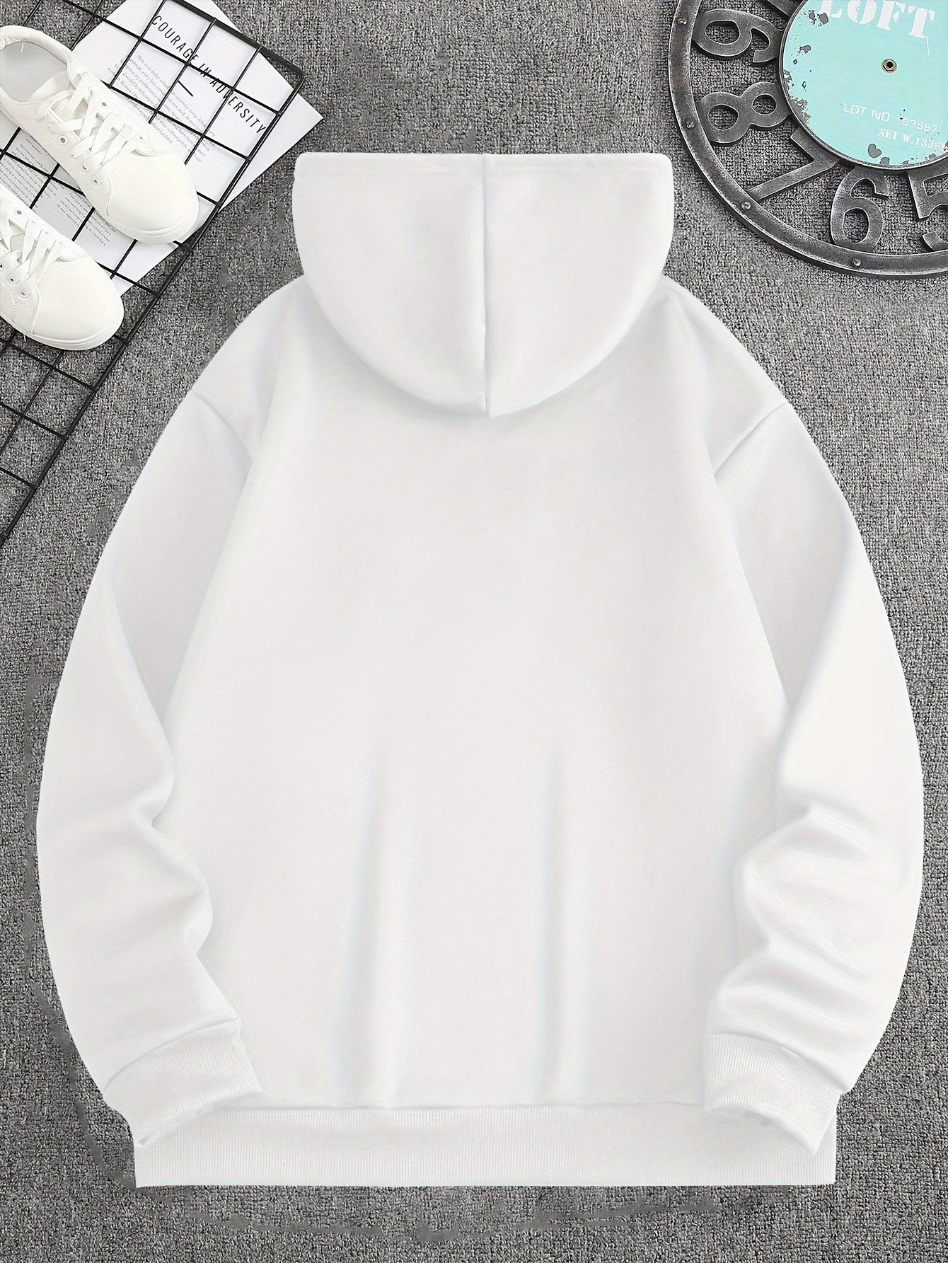 Sudadera blanca con capucha Essential para hombre