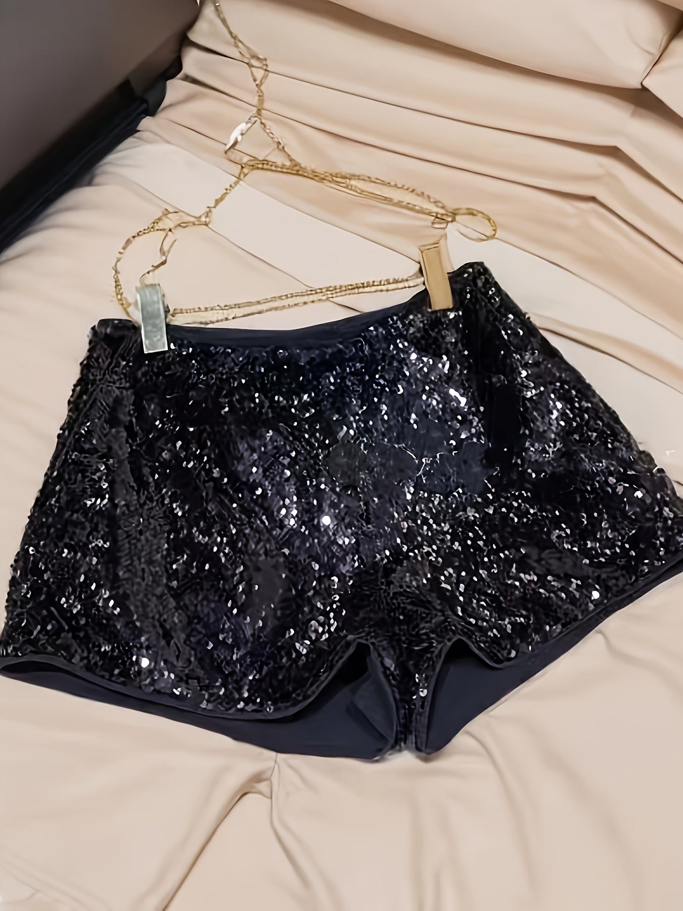 Shorts de Lentejuelas Brillosas