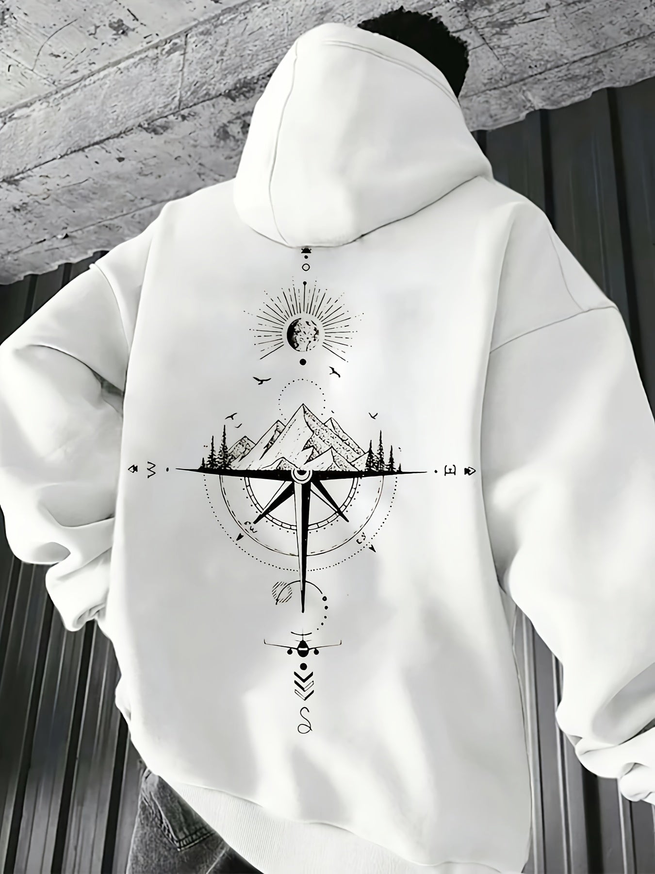 Sudadera con Capucha y Estampado de Galaxia
