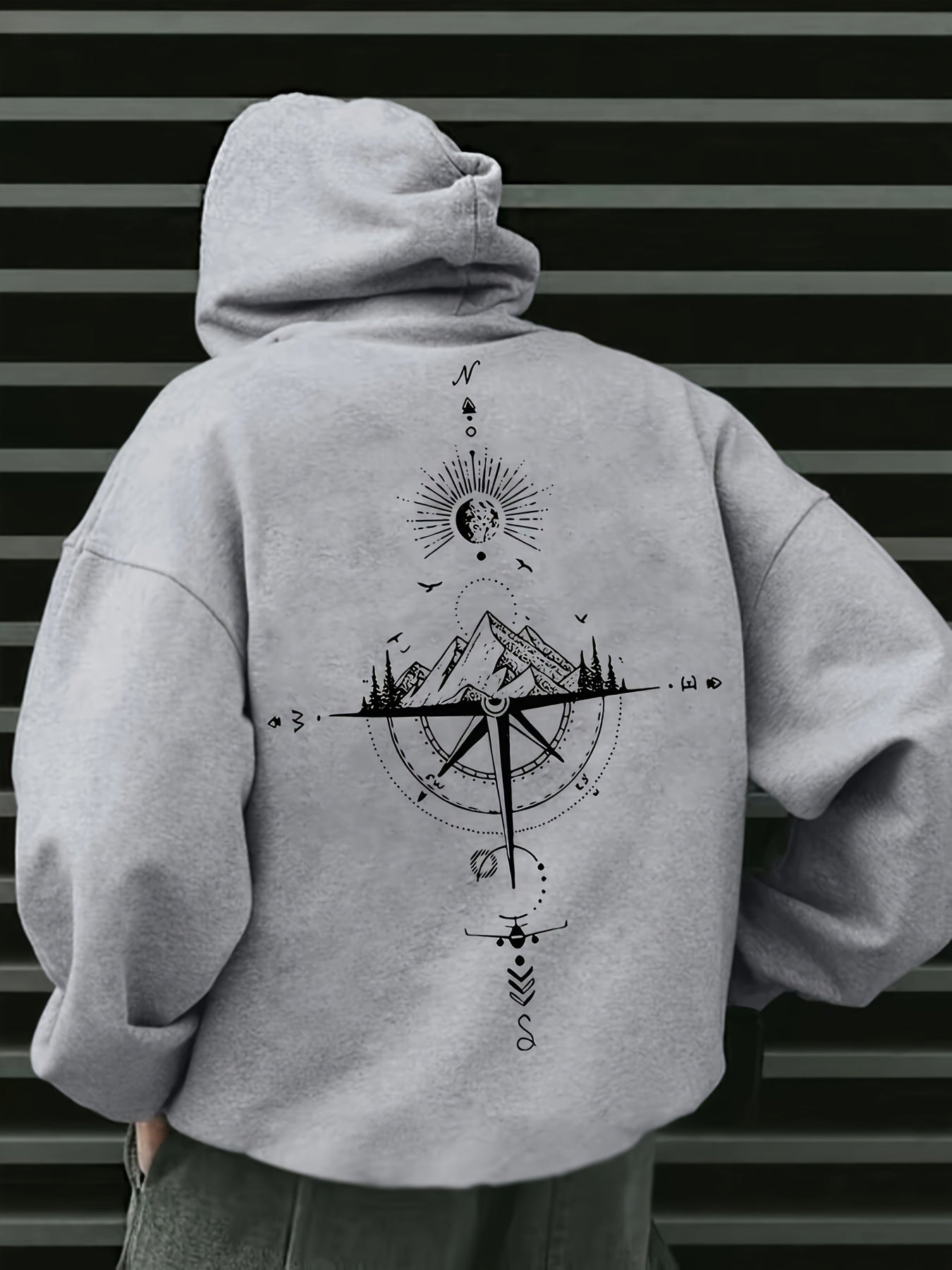 Sudadera con Capucha y Estampado de Galaxia