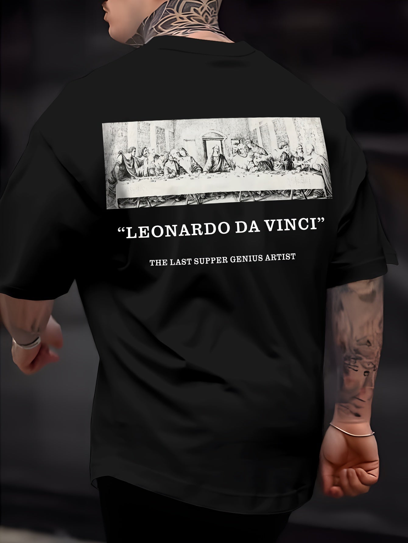 Camiseta gráfica "La Última Cena de Da Vinci"