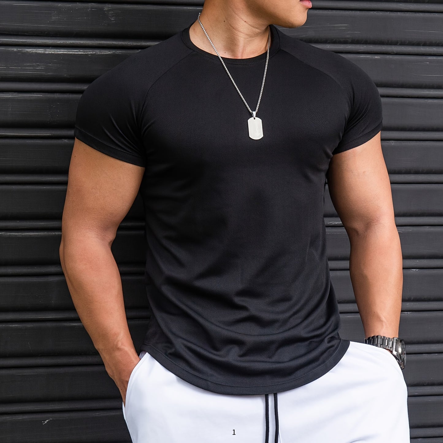 Camiseta lisa para hombre