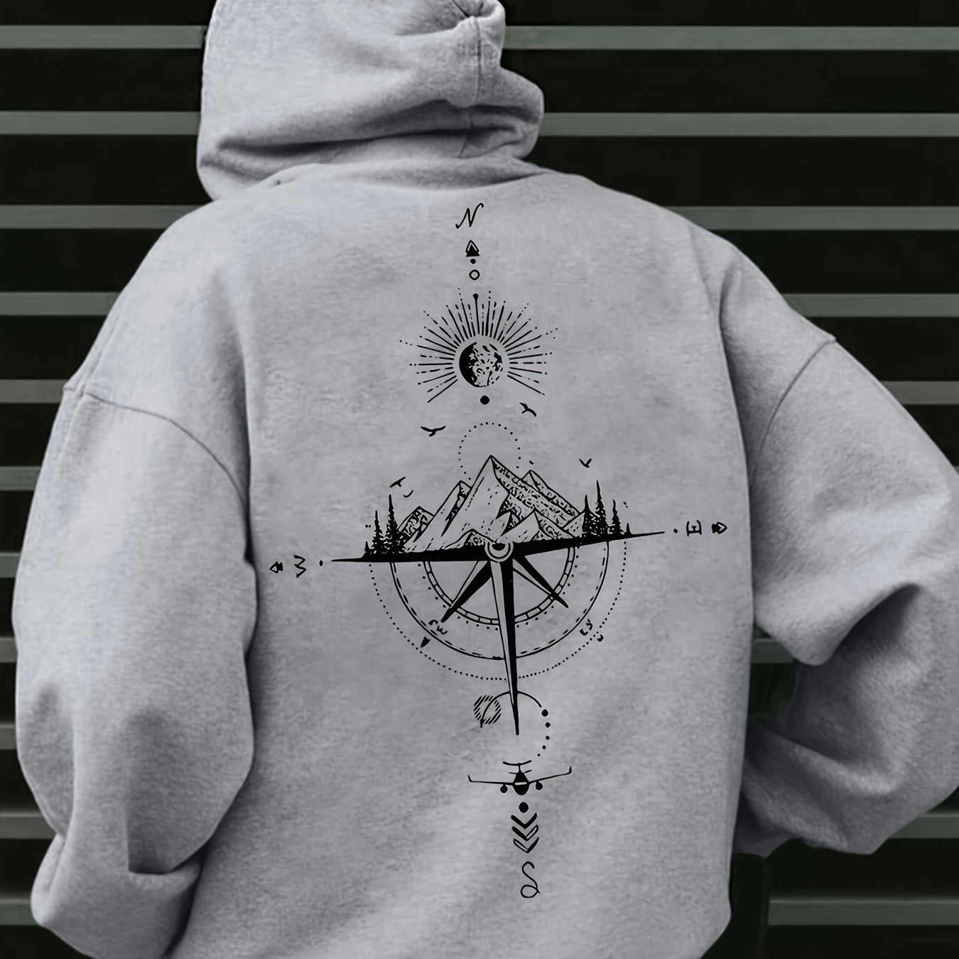Sudadera con Capucha y Estampado de Galaxia