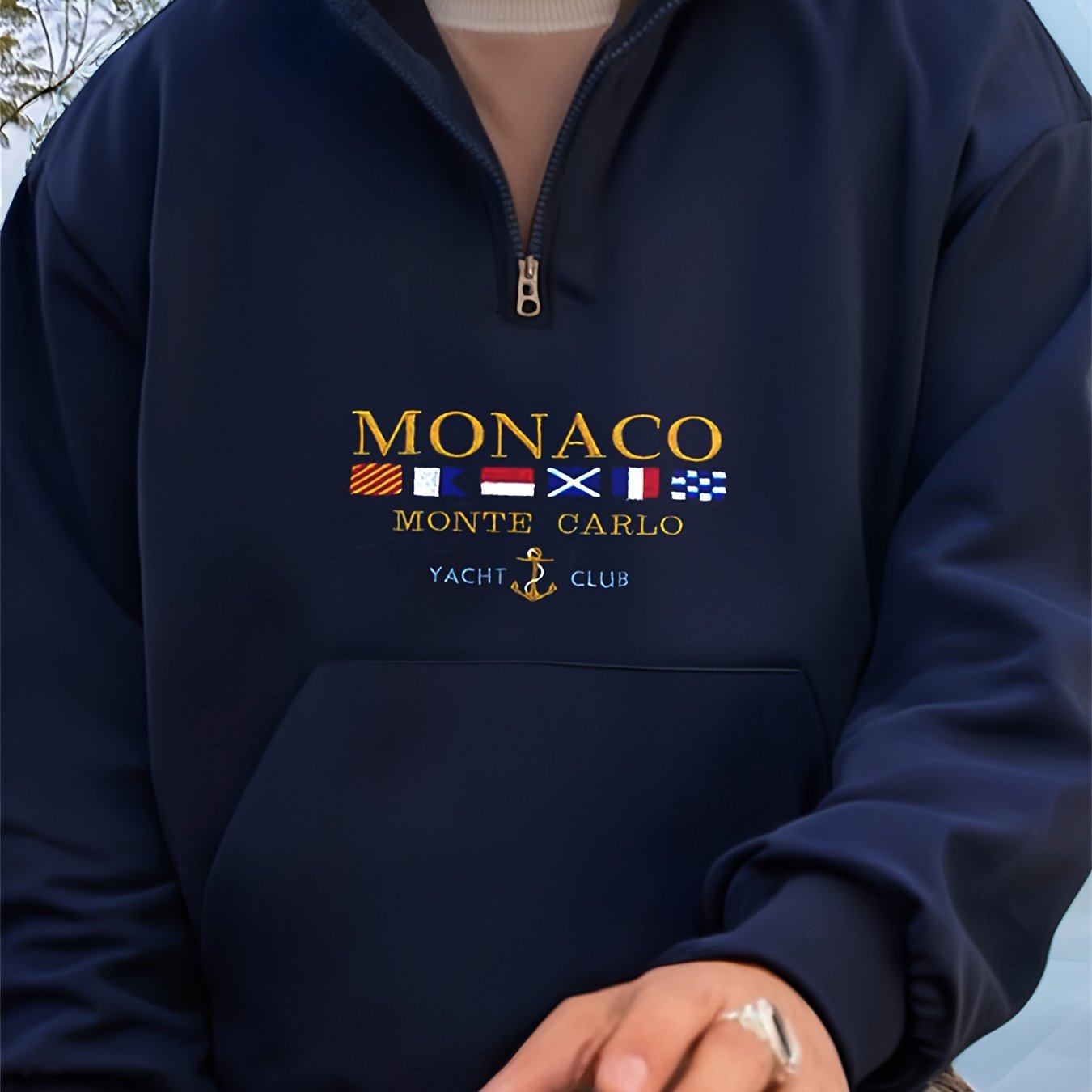 Sudadera azul marino de Monaco Yacht Club