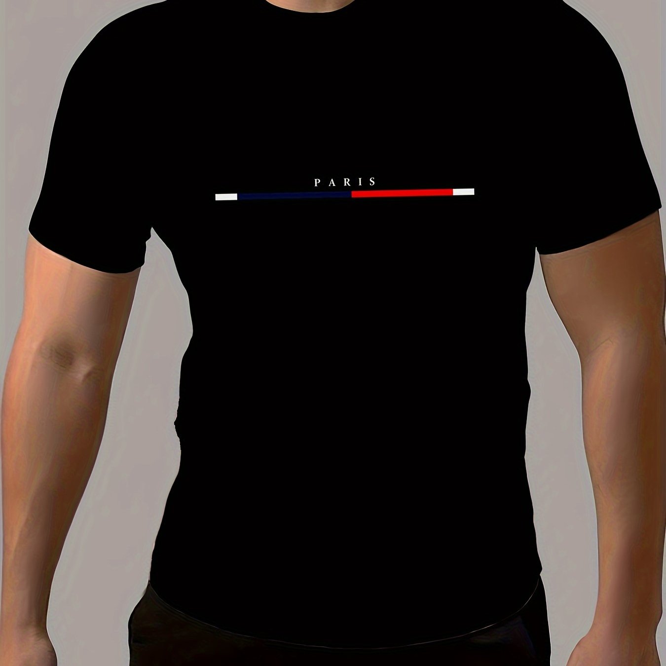 Camiseta de hombre con estampado de letras PARIS