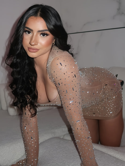 Vestido de fiesta de manga larga