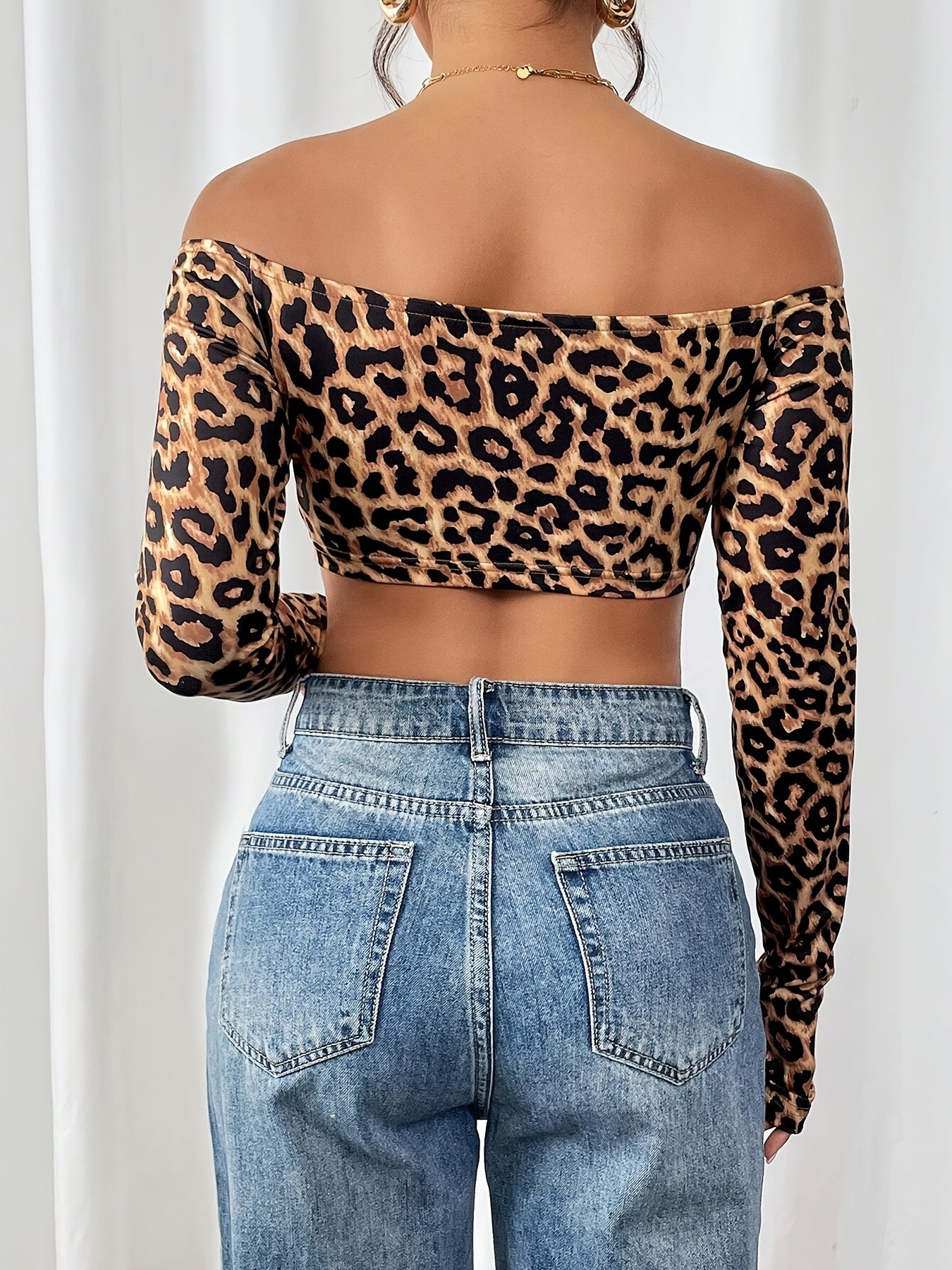 Blusa con estampado de Leopardo
