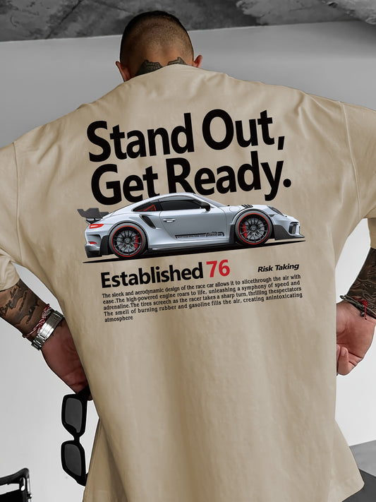 Camiseta Casual de Manga Corta con Estampado