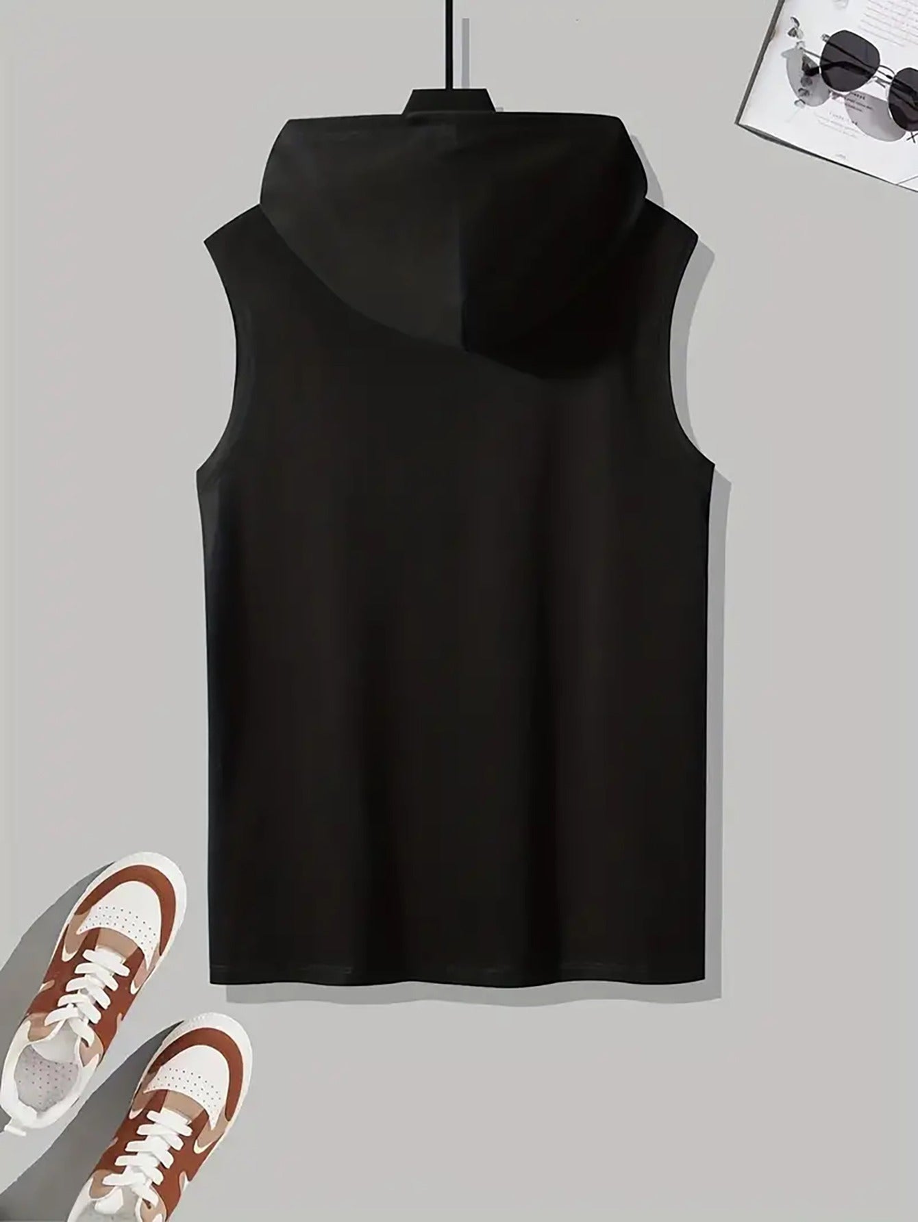 Chaleco sin mangas con capucha para hombre