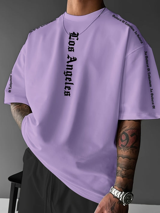 Camiseta con Estampado de Letras "Los Ángeles"