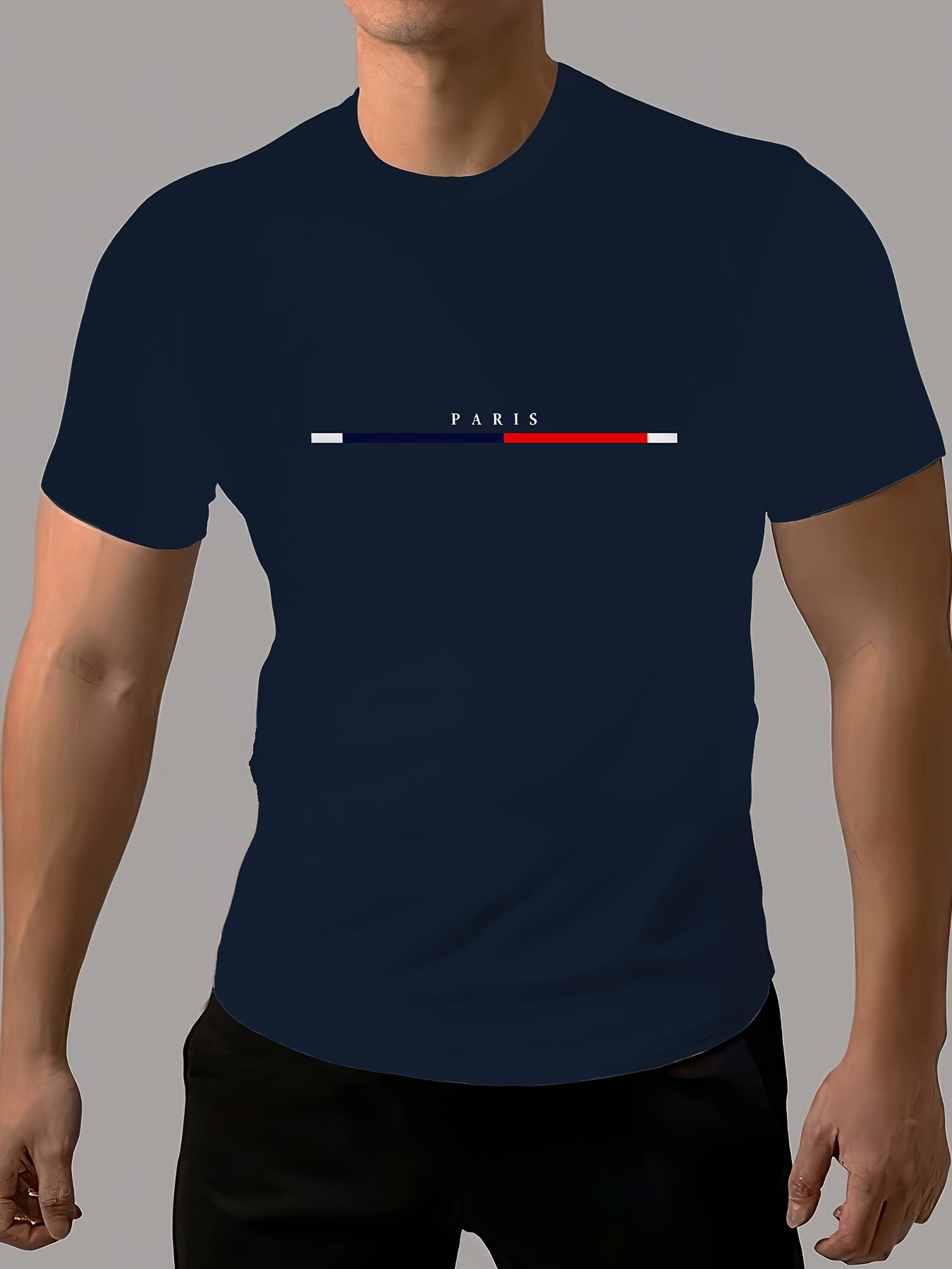 Camiseta de hombre con estampado de letras PARIS