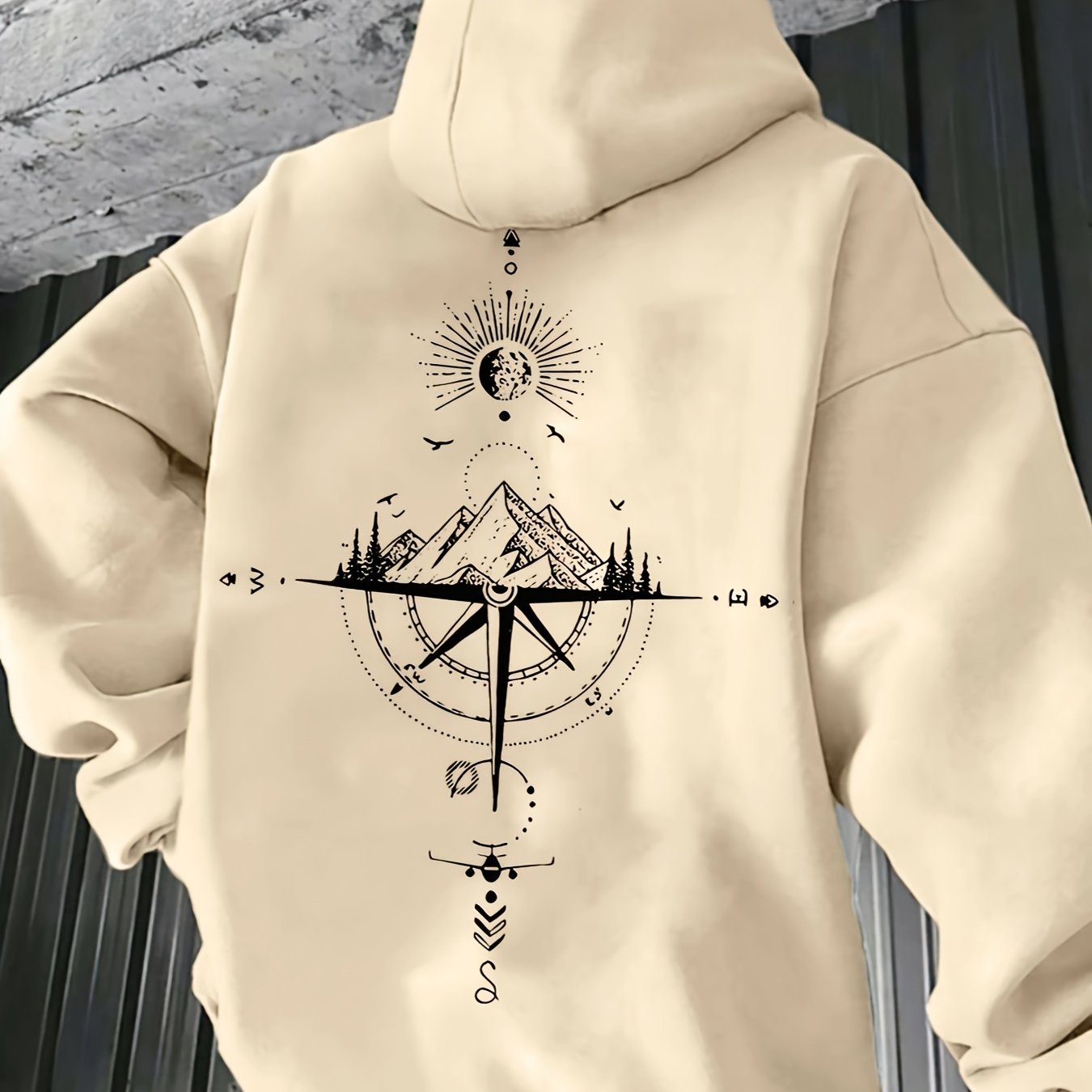Sudadera con Capucha y Estampado de Galaxia