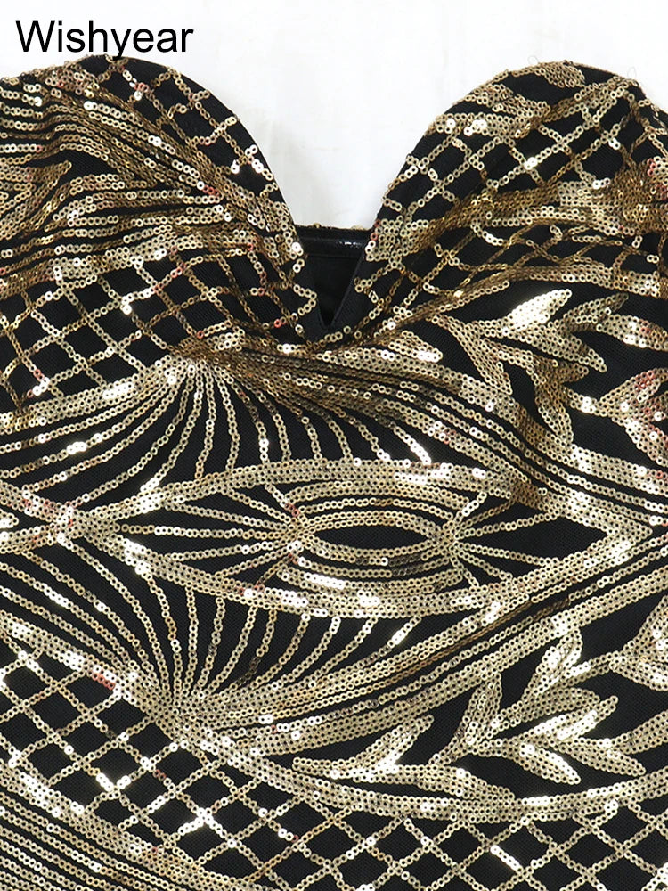 Vestido Dorado y Negro