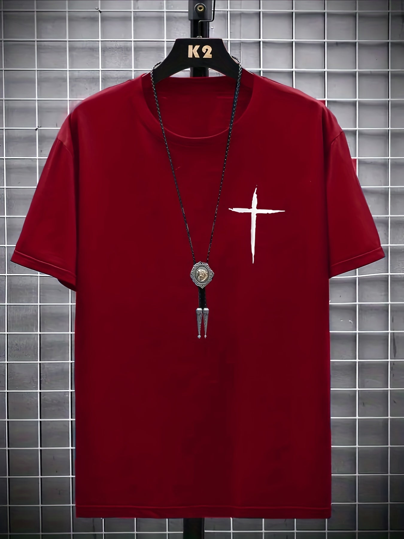 Camiseta con Estampado de Cruz