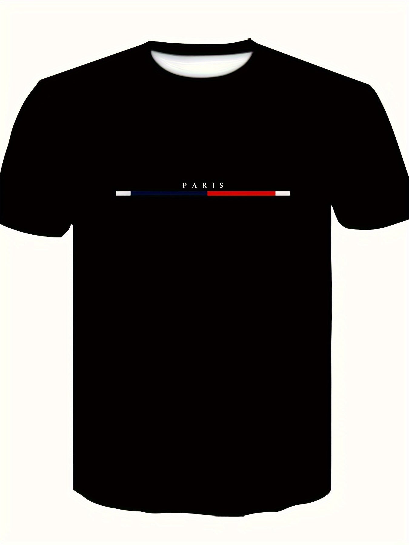 Camiseta de hombre con estampado de letras PARIS