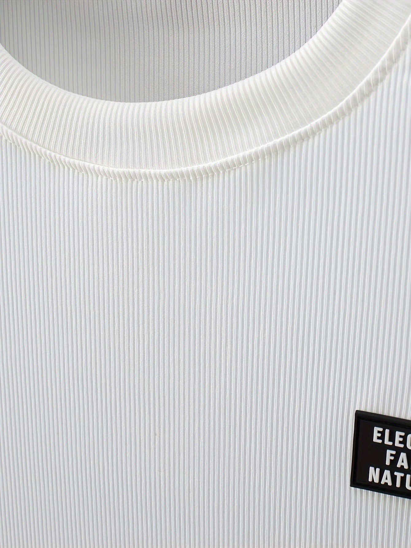 Elastic Small Pit Striped Drape Summer Short Sleeves